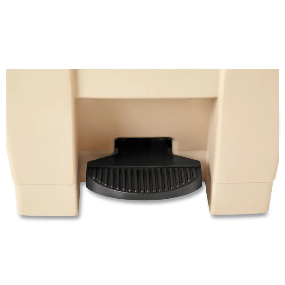 Best 12 Gallon Indoor Utility Step-On Plastic Waste Container - Beige Trash & Waste Bins