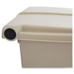 Best 12 Gallon Indoor Utility Step-On Plastic Waste Container - Beige Trash & Waste Bins