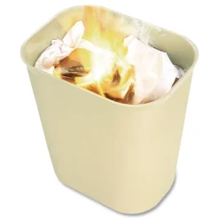 Best 7 gal. Fiberglass Wastebasket - Beige Trash & Waste Bins