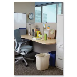 Best 7 gal. Fiberglass Wastebasket - Beige Trash & Waste Bins