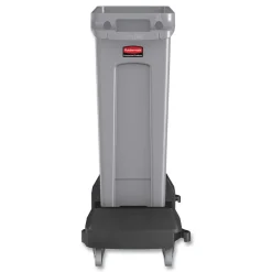 Clearance 23 Gallon Rectangular Plastic Slim Jim Receptacle W/venting Channels - Gray Trash & Waste Bins