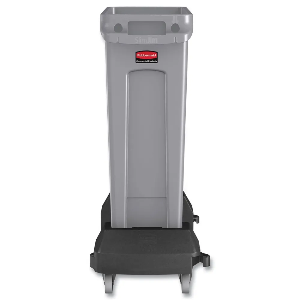 Clearance 23 Gallon Rectangular Plastic Slim Jim Receptacle W/venting Channels - Gray Trash & Waste Bins