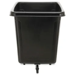 Online 149 gal 600 lb Capacity Plastic Cube Truck - Black Trash & Waste Bins