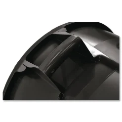 Outlet 44 gal. Vented Round Plastic Brute Container - Black Trash & Waste Bins