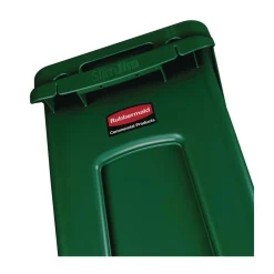 Discount 23 Gallon Slim Jim Recycling Container with Venting Channels - Green Trash & Waste Bins