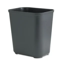 Best 7 gal. Fiberglass Wastebasket - Black Trash & Waste Bins