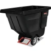 Sale 202 gal. 450 lbs. Capacity Plastic Rotomolded Tilt Truck - Black Trash & Waste Bins