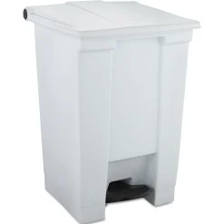 Clearance 12 Gallon Indoor Utility Step-On Plastic Waste Container - White Trash & Waste Bins