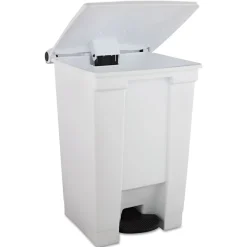 Clearance 12 Gallon Indoor Utility Step-On Plastic Waste Container - White Trash & Waste Bins