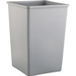 Online 35 gal. Plastic Untouchable Square Waste Receptacle - Gray Trash & Waste Bins