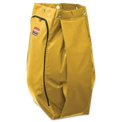Hot 34 Gallon 17.5 in. x 33 in. Vinyl Cleaning Cart Bag - Yellow Utility Carts
