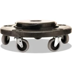 18 in. x 6.63 in. 250 lbs. Capacity Brute Round Twist On/Off Dolly - Black Hand Trucks & Dollies