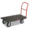 Outlet 24 in. x 48 in. 1200 lbs. Capacity Heavy-Duty Platform Truck Cart - Black Utility Carts