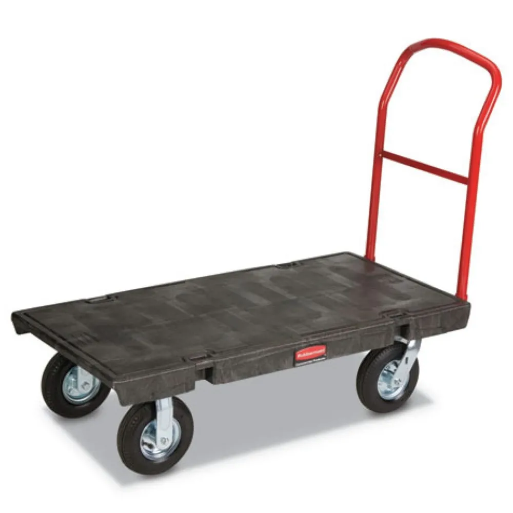 Outlet 24 in. x 48 in. 1200 lbs. Capacity Heavy-Duty Platform Truck Cart - Black Utility Carts