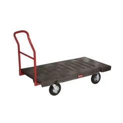Outlet 24 in. x 48 in. 1200 lbs. Capacity Heavy-Duty Platform Truck Cart - Black Utility Carts