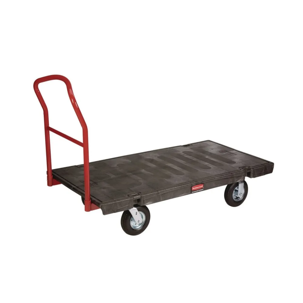 Outlet 24 in. x 48 in. 1200 lbs. Capacity Heavy-Duty Platform Truck Cart - Black Utility Carts