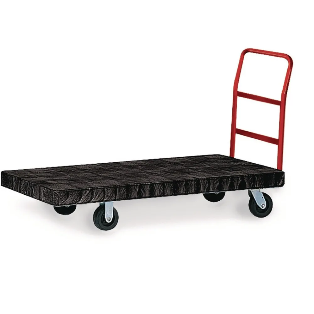 Outlet 24 in. x 48 in. 1200 lbs. Capacity Heavy-Duty Platform Truck Cart - Black Utility Carts