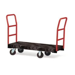 Outlet 24 in. x 48 in. 1200 lbs. Capacity Heavy-Duty Platform Truck Cart - Black Utility Carts