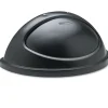Sale 21.38 in. x 12.38 in. x 9.13 in. Untouchable Plastic Half-Round Lid - Black Trash & Waste Bins