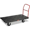 Hot 30 in. x 60 in. x 7 in. 2000 lbs. Capacity Platform Truck - Black Cleaning & Janitorial Supplies