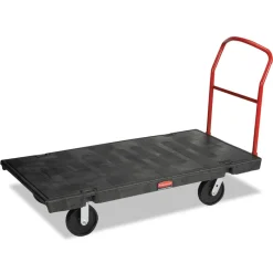 Hot 30 in. x 60 in. x 7 in. 2000 lbs. Capacity Platform Truck - Black Cleaning & Janitorial Supplies