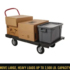Hot 30 in. x 60 in. x 7 in. 2000 lbs. Capacity Platform Truck - Black Cleaning & Janitorial Supplies