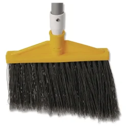Sale 46 in. Smooth Sweep Angled Broom - Jumbo, Black/Yellow (6/Carton) Cleaning & Janitorial Supplies