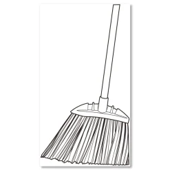 Sale 46 in. Smooth Sweep Angled Broom - Jumbo, Black/Yellow (6/Carton) Cleaning & Janitorial Supplies
