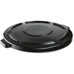 Sale 24.5 in. x 1.5 in. BRUTE Self-Draining Flat Top Lids - Black Trash & Waste Bins