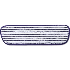 Best 18 in. x 5.5 in. Microfiber Finish Pad - Blue/White (6/Box) Cleaning & Janitorial Supplies