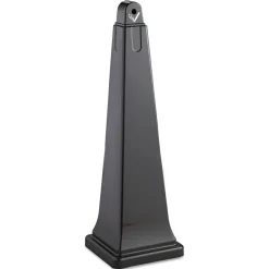 New 12.25 in. x 39.75 in. 1 gal. GroundsKeeper Pyramid Cigarette Waste Collector - Black Smoking Receptacles