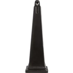 New 12.25 in. x 39.75 in. 1 gal. GroundsKeeper Pyramid Cigarette Waste Collector - Black Smoking Receptacles