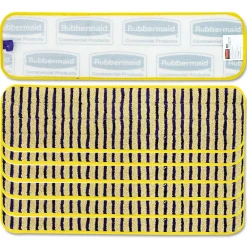 Outlet 18 in. Vertical Polyprolene Stripes Microfiber Scrubber Pad - Yellow (6/Carton) Cleaning & Janitorial Supplies