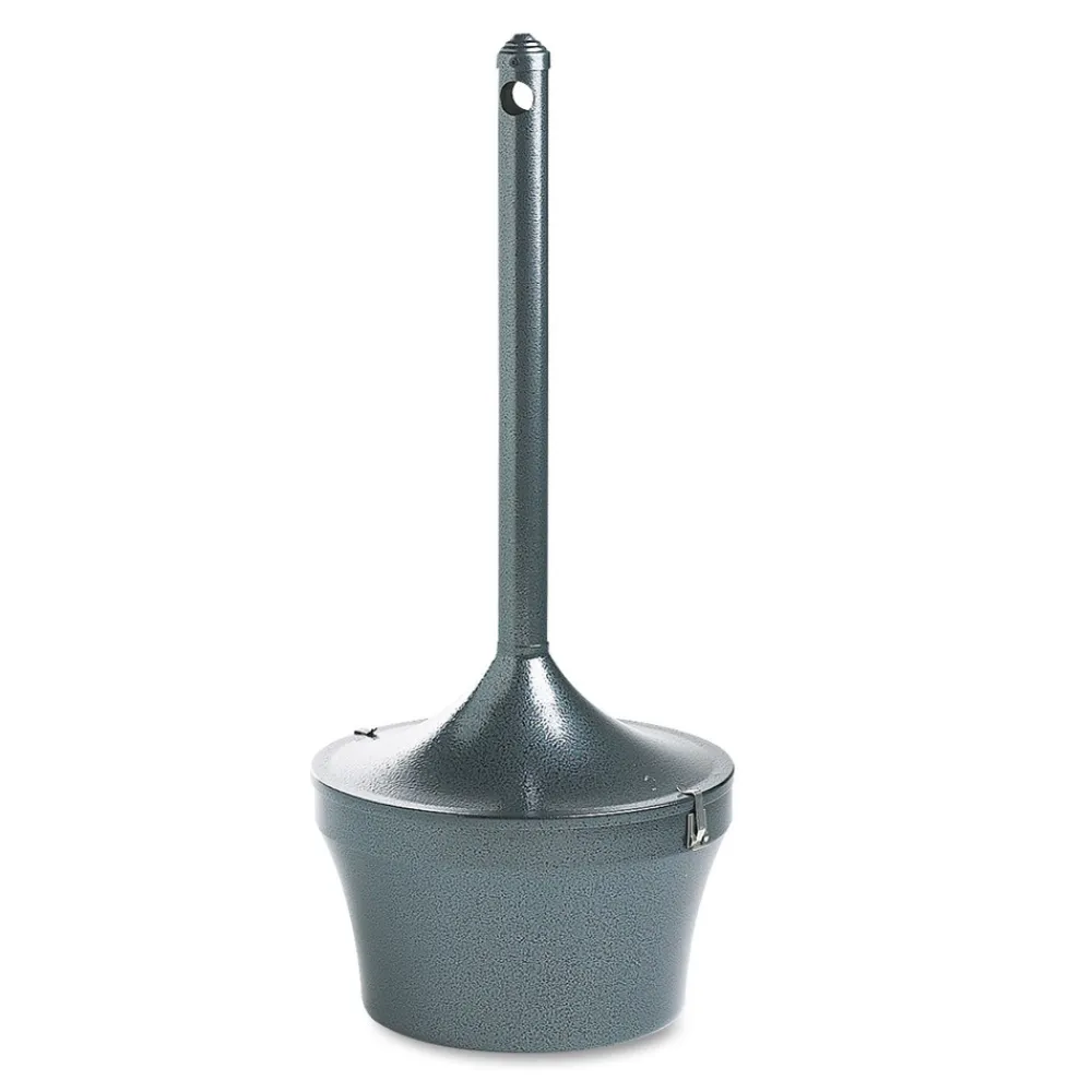 Best 16 in. x 38.75 in. 4.5 gal. Aladdin Round Steel Smokers' Station - Charcoal Smoking Receptacles