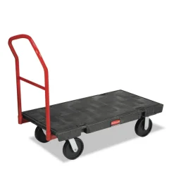 Outlet 24 in. x 48 in. x 7 in. 2000 lbs. Capacity Platform Truck - Black Utility Carts