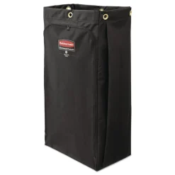 New 10.5 in. x 16.8 in. x 33 in. 30 Gallon Fabric Cleaning Cart Bag for Housekeeping and Janitorial Carts - Black (4/Carton) Utility Carts