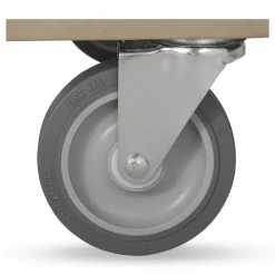 Online 19.19 in. x 37.88 in. x 33.33 in. 500 lb. Capacity Plastic Flat Shelf Utility Cart - Black Cleaning & Janitorial Supplies