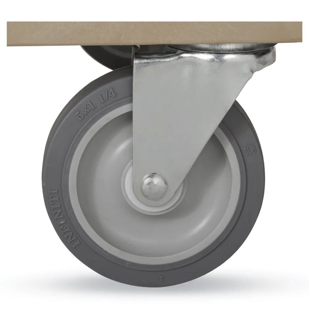 Online 19.19 in. x 37.88 in. x 33.33 in. 500 lb. Capacity Plastic Flat Shelf Utility Cart - Black Cleaning & Janitorial Supplies