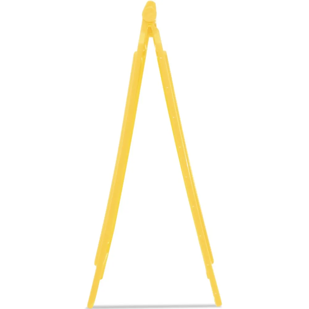 Best 11 in. x 12 in. x 25 in. Caution Wet Floor Sign - Bright Yellow (6/Carton) Floor Signs