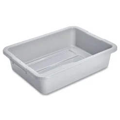 Hot 20 in. x 15 in. x 5 in. Bus/Utility Tote - Gray Cleaning & Janitorial Supplies
