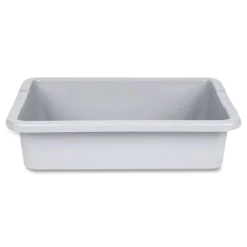 Hot 20 in. x 15 in. x 5 in. Bus/Utility Tote - Gray Cleaning & Janitorial Supplies