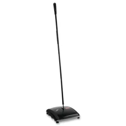 44 in. Steel/Plastic Handle Dual Action Sweeper - Black/Yellow Cleaning & Janitorial Supplies