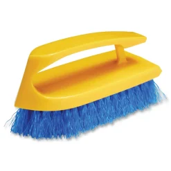 Online 6 in. Iron-Shaped Scrub Brush - Yellow/Blue Cleaning & Janitorial Supplies