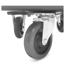 Online 400 lbs. Capacity 12 cu-ft. Polyethylene/Metal Frame Medium-Density Cube Truck - Black Trash & Waste Bins