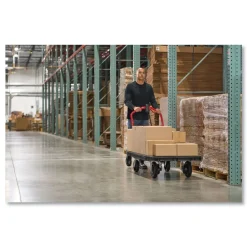 New 0.5 mph to 3 mph DC Motor 60 V Lithium-Ion Battery Motorized Kit for 30 in. x 60 in. Platform Trucks - Large Black/Red Cleaning & Janitorial Supplies