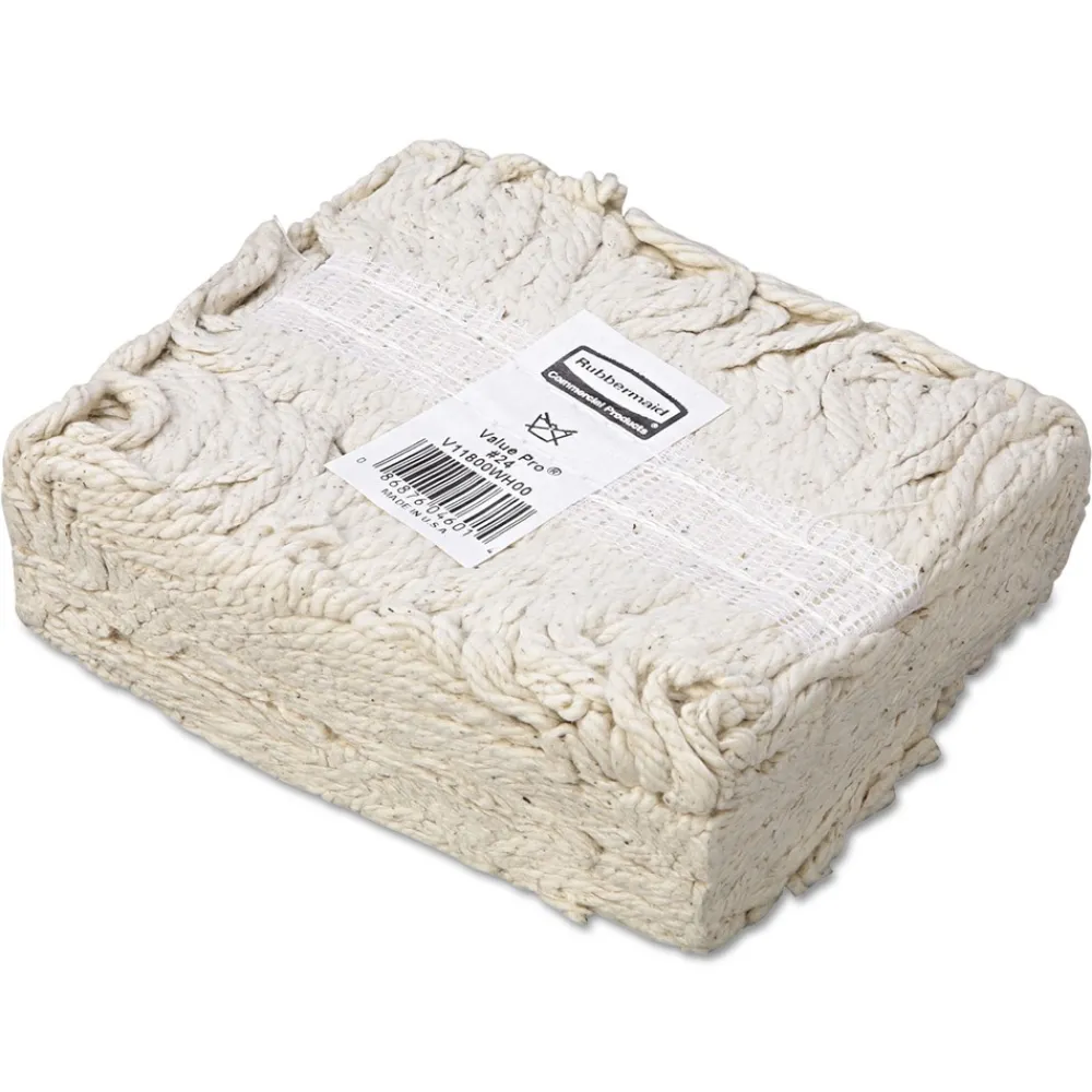 Best 24 oz. 1 in. Band Economy Cut-End Cotton Wet Mop Head - White (12/Carton) Cleaning & Janitorial Supplies