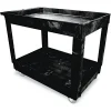 Outlet 2 Shelves Plastic 500 lbs. Capacity 24 in. x 40 in. x 31.25 in. Service/Utility Carts - Black Utility Carts