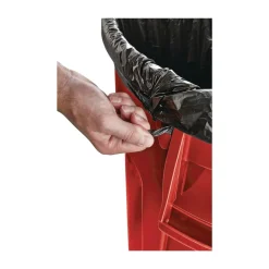 Clearance BRUTE 44 Gallon Vented Plastic Round Container - Red Trash & Waste Bins