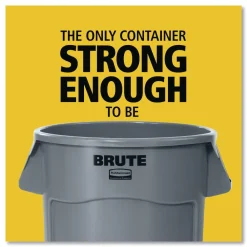 Brute 32 gal Resin Container - Round Orange Trash & Waste Bins