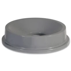 Best BRUTE 22-3/8 in. Round Funnel Top Receptacle - Gray Trash & Waste Bins